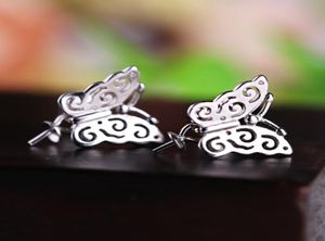 Boucles d'oreilles à tige en argent Sterling 925 pour femmes, 6mm7mm8mm9mm10mm11mm12mm, perles ou perles rondes, boucles d'oreilles semi-montées papillon tendance 4245558