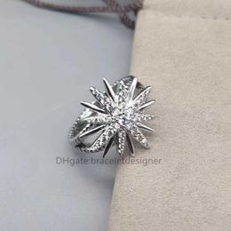 925 Sterling Silver Tournesol Designers Bague ouverture Anneaux rotatifs pour femmes Diamant Luxe Designer Bijoux 18 styles Taille 6-9