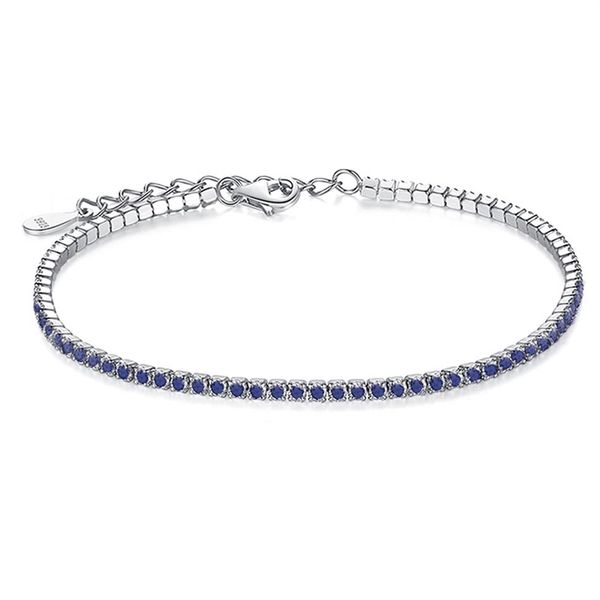 Pulseras de plata de ley 925 con dijes de tenis para mujer con cadena de eslabones de circonita cúbica, joyería de plata esterlina antialérgica, 276m