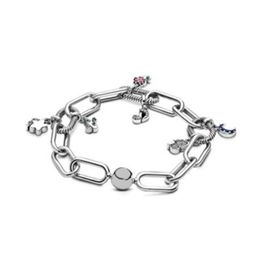 925 Sterling Silver Tie Interweave Chain Bracelets SET avec boîte pour Pand Charms Bracelet Femmes Bijoux De Mariage W2287634616