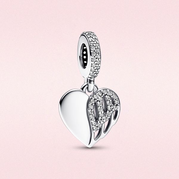 925 plata esterlina campanita noche celestial Joyería de alta calidad encanto corazón cuenta Ratón apto pandora joyería original pulsera regalo de boda para novia