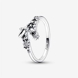 Anillo brillante de Campanilla de Plata de Ley 925 para mujer, anillos de boda, accesorios de joyería de compromiso de moda, 252g