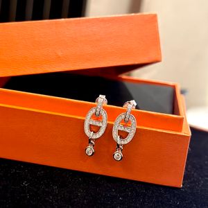 925 argent sterling de qualité supérieure dupe marque toute nouvelle arrivée diamants bijoux boucles d'oreilles pour femmes