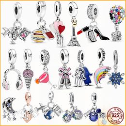 Argent sterling 925 Travel Series Hambourg Talons hauts Charme Pendentif Fit Original Pandora Bracelet Bijoux pour femmes DIY Anniversaire Cadeau d'anniversaire