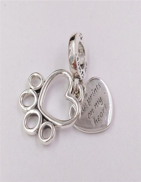 925 Siltling Silver Valentines Bijoux Making Style Coets Hearts Paw Imprimer des charmes Chaîne Diy Girls Bracelet pour femmes Kit de perle de collier 799320C014484272