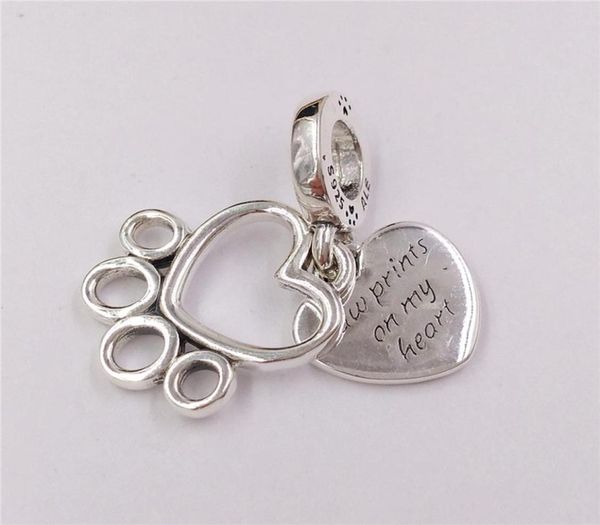 925 Siltling Silver Valentines Jielts Making Style Hearts Hearts Paw Imprimerie Chaîne Chaîne DIY Girls Bracelet pour femmes Kit de perle de collier 799320C015780718