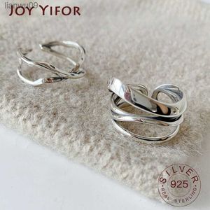 Anillos de dedo de cuerda cruzada Vintage de Plata de Ley 925 para mujer, pareja, joyería de fiesta minimalista, regalo para prevenir alergias L230704