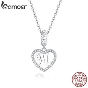 925 Collier pendentif initial en argent sterling vintage Lettre A à Z Collier à longue chaîne plaquée