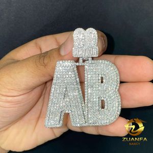 925 Sterling Zilver Vvs Diamond Mossinate Pass Diamond Tester Hip Hop Sieraden Ketting Iced Out Solid Back Custom Hangers