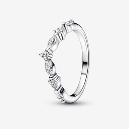 Anillo alternativo brillante de deseo de Plata de Ley 925 para mujer, anillos de boda, accesorios de joyería de compromiso de moda