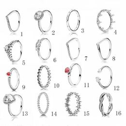 Anillo de plata de ley 925 con diamantes para mujer, joyería de moda, anillos de compromiso de boda para mujer