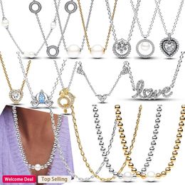 925 STERLING SILVER MOBEN VERSATILE AMOR Pearl Pearl Original Collar Lover Diy Fashion Jewelry 240507