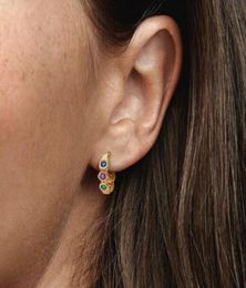 925 Boucles d'oreilles Sterling Silverhoop Boucles d'oreilles en or avec perles s'adapte à un cadeau de style juif européen 2152630106605749