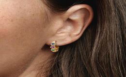 925 Boucles d'oreilles Silverhoop Silverhoop Gold Boucles d'oreilles en or avec des perles s'adaptent à un cadeau de style juif européen 2152630102581787