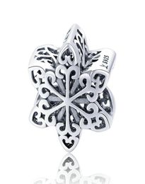 Breloques flocon de neige en argent sterling 925, idéale pour Bracelet, cadeau de noël pour filles, breloque de haute qualité, vintage 9877562