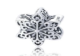 Breloques flocon de neige en argent sterling 925, idéale pour Bracelet, cadeau de noël pour filles, haute qualité, polonais, Vintage7925365