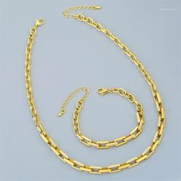 Chaîne trombone rectangulaire en argent Sterling 925, collier Rolo, Bracelet en cristal de zircone cubique, bijoux fins minimalistes, chaînes 2368