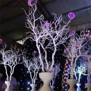 92 cm plastic koraalboom tak diy bruiloftweg leider huizen tuin decor bloem muur witte koraal takken planten muur decor