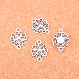 92 stks Antiek Verzilverd Bloem Link Connector Charms Hangers Voor Europese Armband Sieraden Maken DIY Handgemaakte 20 * 10mm