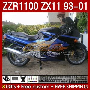 Body for Kawasaki Ninja ZX-11 R ZZR-1100 ZX-11R ZZR1100 ZX 11 R 11R ZX11 R 1993 1993 1994 2000 2000 2001 165NO.27 ZZR 1100 CC ZX11R 93 94 95 96 97 98 99 00 01 Fairement BLAK