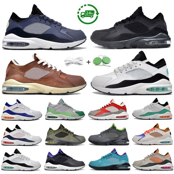 93 Hombres Mujeres Zapatos para correr 93s Sneaker Sepia Stone Powerwall Pony Nebulosa Azul Naranja Triple Negro Vintage Coral Citrus Habanero Zapatillas deportivas para hombre Zapatillas deportivas 40-45