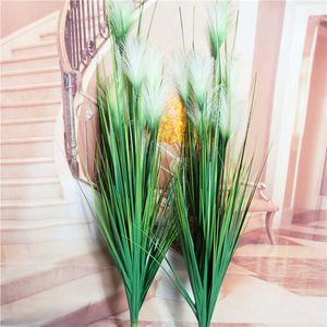 93 cm 7 hoofden kunstmatige riet grote nep planten zijde ui gras boeket bruiloft planten plastic boom voor thuis party herfst decor 210624