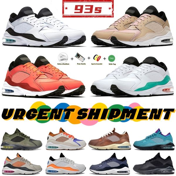 93s 93 hommes chaussures de course triple blanc noir sépia pierre vintage corail poussière cactus armée pack dary gris flamme rouge hommes formateurs baskets de sport