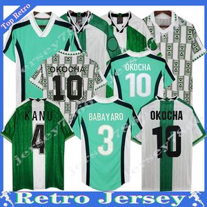 94 96 98 RETRO Nigeria OKOCHA JERSEYS DE FÚTBOL Camiseta de fútbol nigeriana AMOKACHI KANU BABAYARO FINIDI uniforme clásico