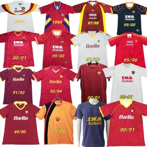 95 96 97 98 99 10 ROME Classic Football Jersey 00 01 02 Totti Classic Batistuta Candela Football Shirt Retro 2002 Maglia Da 88 89 90 91 Nakata Long