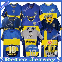 95 96 97 98 Boca Juniors Retro Soccer Jersey Maradona ROMAN Caniggia RIQUELME PALERMO Camisetas de fútbol Maillot Camiseta de Futbol 99 00 01 02 03 04 05 06 81