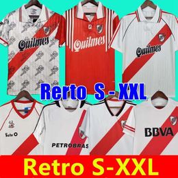 95 96 River Plate 1995 1996 CANIGGIA SALAS CRESPO FRANCESCOLI D.TREZEGUET Camiseta de fútbol vintage Camiseta clásica Kit 97 98 15 16 86 87