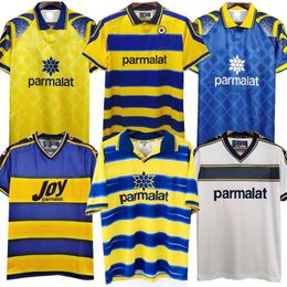 95 97 2000 PARMA Retro Soccer Jersey Home 98 99 00 Fuser Baggio Crespo Ortega Cannavaro Football Shirt Buffon Thuram Futbol Camisa