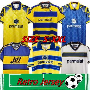 95 97 98 99 2000 Parme Retro Soccer Jersey Home 98 99 00 Fuser Baggio Crespo Ortega Cannavaro Football Shirt Buffon Thuram Futbol Camisa