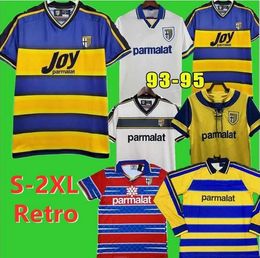 95 97 98 99 2000 Parma Retro voetbalshirts Home 98 99 00 Fuser Ortega Baggio Crespo Cannavaro voetbalhirt Buffon Thuram Futbol Camisa Jersey 9899