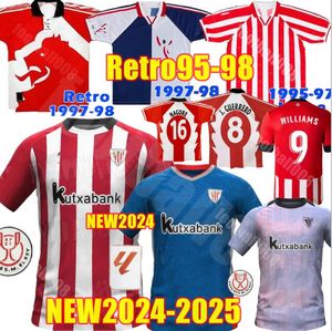 95 97 98 Retro Bilbao Club Soccer Jerseys Copa del Rey Athletic Aduriz Guruzeta Williams Muniain Paredes Berenguer Ziganda Alkiza Muniain Football Men and Kids Shirt