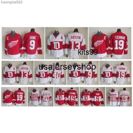 95 Hockey Jersey 9 Gordie Howe 40 Henrik Zetterberg 19 Steve Yzerman 13 Pavel Datsyuk Vintage CCM Authentiek