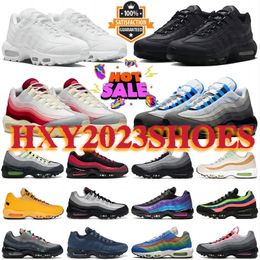 95 Chaussures de course hommes femmes 95s cristal max bleu bleu foncé sombre triple noir blanc néon solaire rouge minuit de la marine nause échelle max