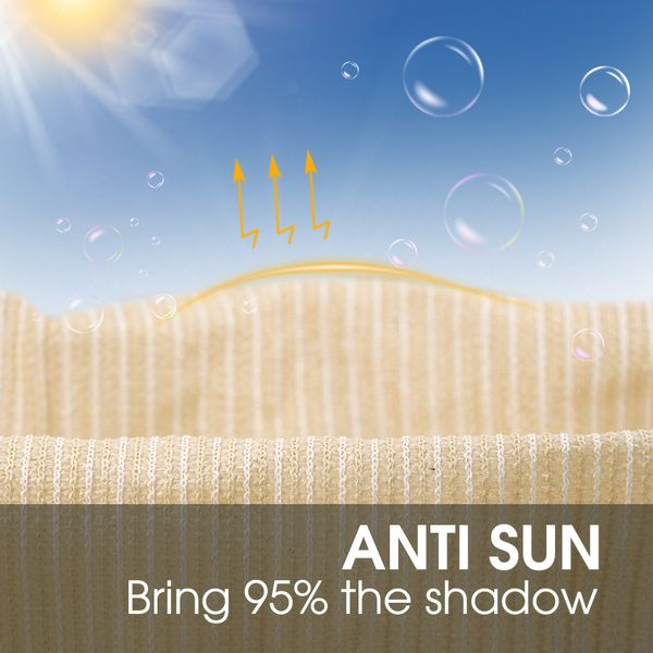 95% Taux d'ombrage Tissu de la teinte de jardin avec œillets Sun Shade Net Sun Block Anti-UV HDPE Plant Couverture pour le camping en plein air