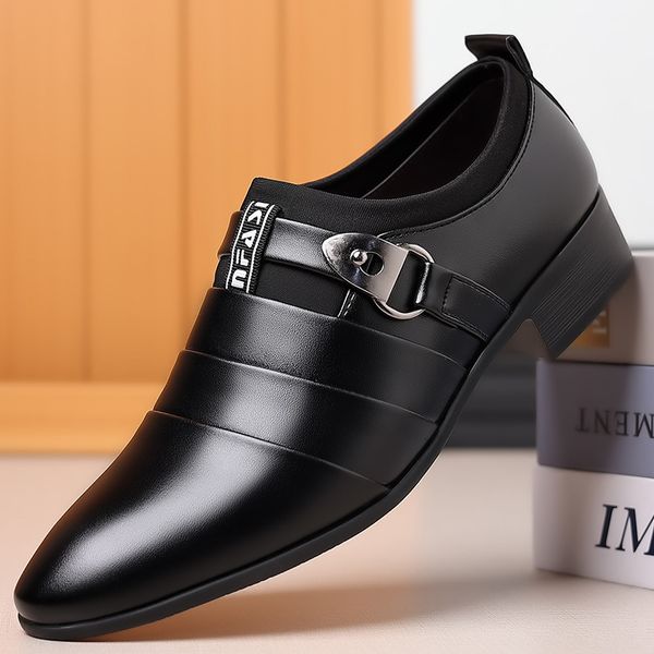 954 hommes en cuir pointu Toe Classic Slip on Oxfords Office de mariage officiel Business Business Casual Dress Chaussures pour mâle 230718 MAL 180