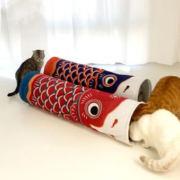 95 cm Karper Vlag Hond Kat Tunnel Kitten Puppy Training Kiekeboe Spelen Buis Konijn Huisdier Interactieve Toegang Grappig Gangpad speelgoed