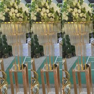 95 cm à 140 cm) accessoires de mariage support de décoration d'allée de fleurs en cristal support de décoration de banquet de mariage vase de support de fleur pour fournitures de fête support d'arbre de fleur de cerisier pour mariage