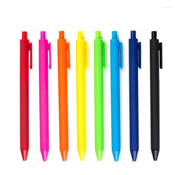 95pcs Press Plastic Pen Ballpoint Point Color Ball Student Exam Student Wholesale