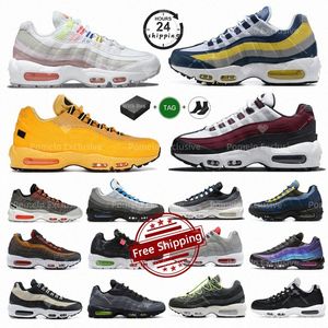 Chaussures de course 95S Men 95 Chaussures décontractées Crystal Blue Betroot Dark Triple Black Neon Solaire Red Midnight Navy Smoke Grey Taxi Maxs TRACLEURS OUTDOO U5T0 #
