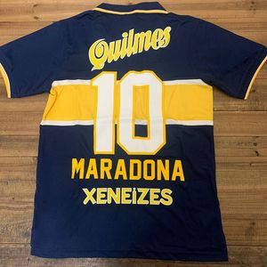 96 97 Boca Juniors Retro Jerseys Klassiek Vintage Maradona 10 Thuisvoetbalshirt 1996 1997 RIQUELME Uitvoetbalshirts ROMAN maillot de foot