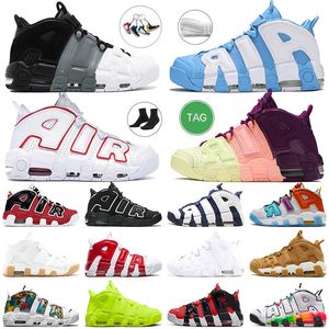 96 Meer Heren Dames Basketbalschoenen Uptempos Scotties Tri-Color Pippens Total Oranje Wit Zonsondergang Zwart Bulls Hoop Pack University Blue Volt UNC Sneakers Sneakers