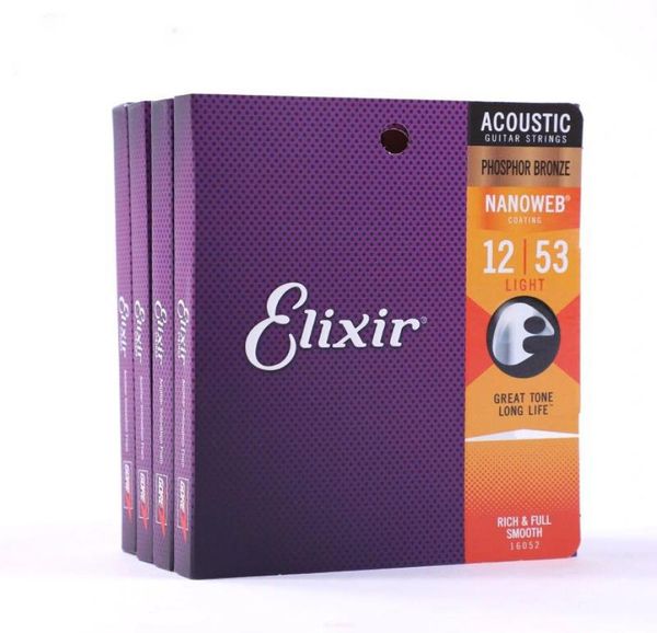 Jeu de cordes de guitare Elixir entières, 96 pièces, Bronze phosphoreux 11002 11027 11052 16002 16027 16052 12002 120524069403