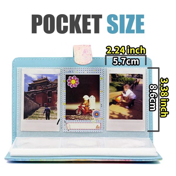 96 poches album photo de 3 pouces pour Fujifilm instantané mini 12 films instax caméra 9 7s 70 25 50s 90 Name Card Book