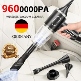 9600000PA Wireless Car Vacuum Cleaner 5 In1 Strong zuigontsteking Catcher Draadloze handheld natte droge luchtdoek 240415