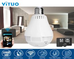 960p 360 grados Cámara IP inalámbrica Wifi Bulb de pez pesca Camara CCTV 3D VR Cámaras Audio Panorámico Smart Security Yituo9259703