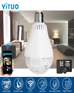 960p 360 grados Cámara IP inalámbrica Wifi Bulb de pez pesca Camara CCTV 3D VR Cámaras Audio Panorámico Smart Home SEGURIDAD YITUO5209075